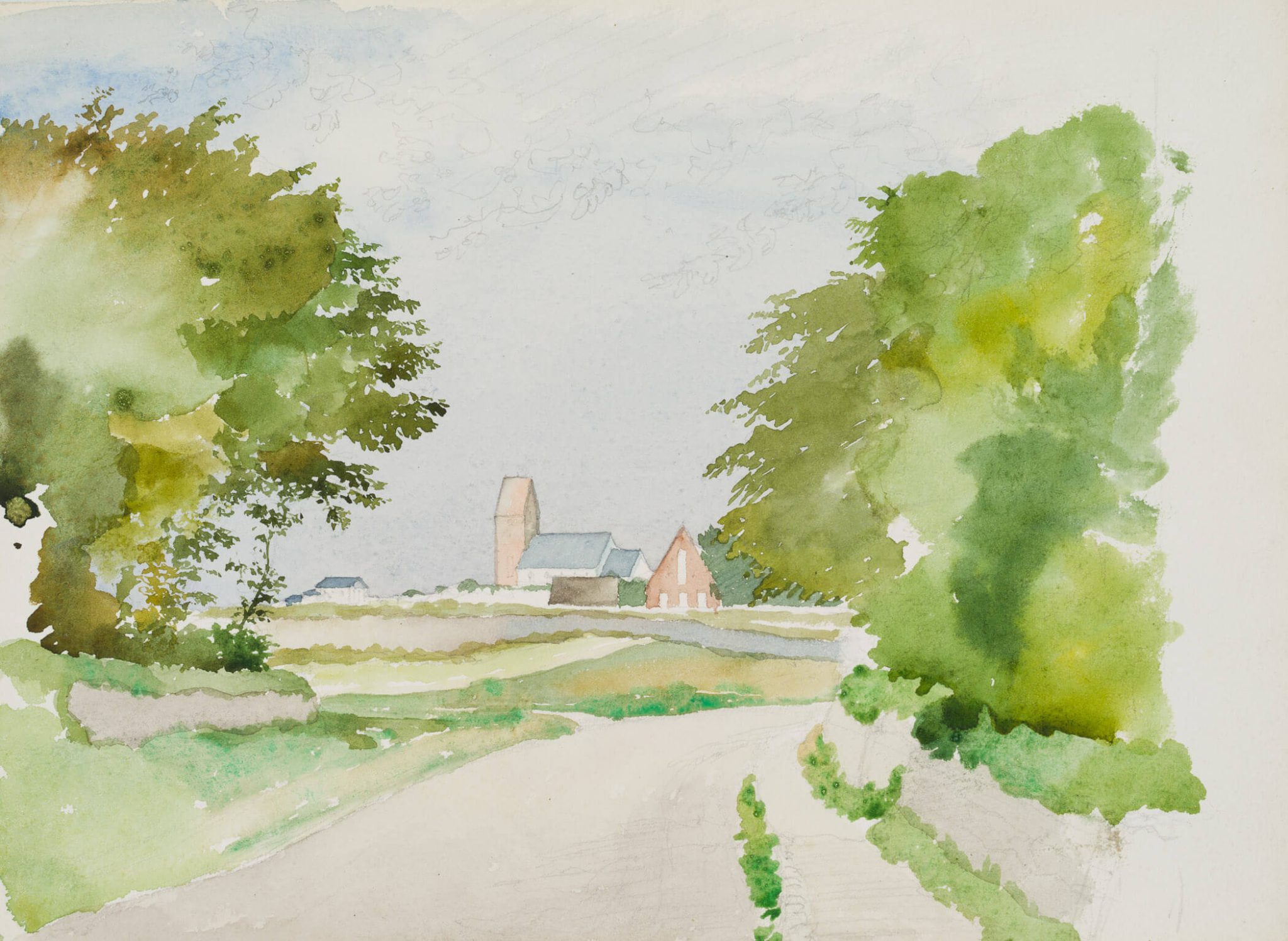 Landstraße bei Ortschaft