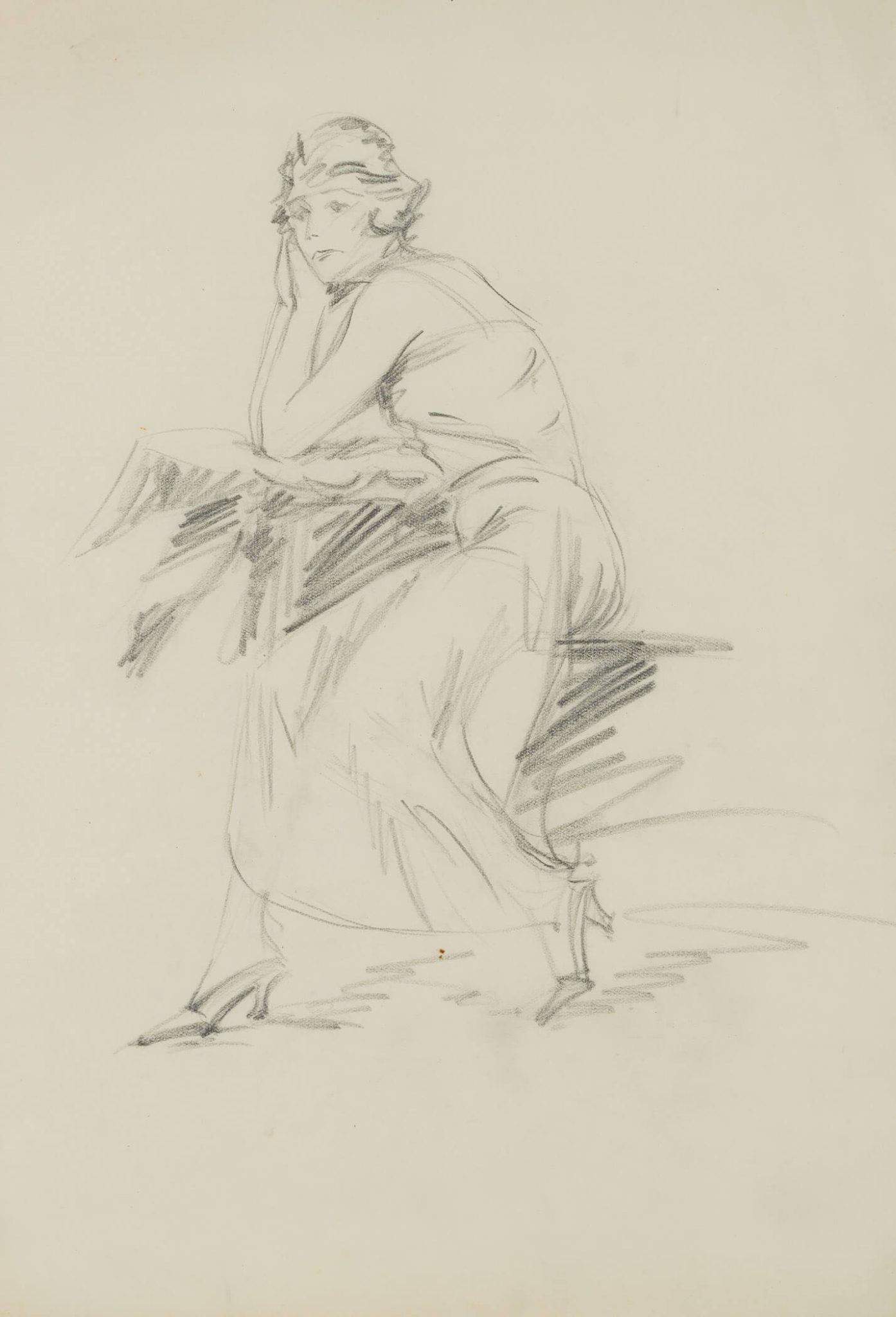Haltungsstudie. Sitzende Dame