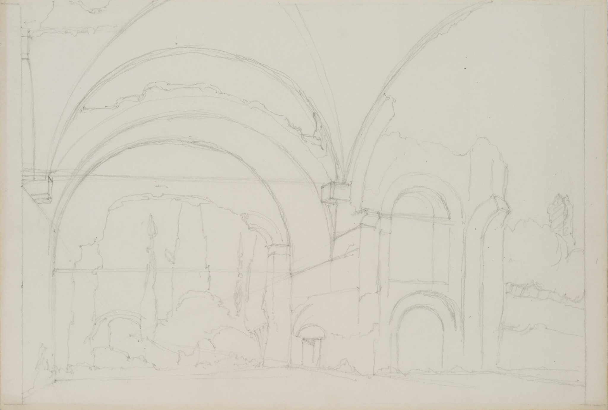 Romanische Architektur mit Rundbögen