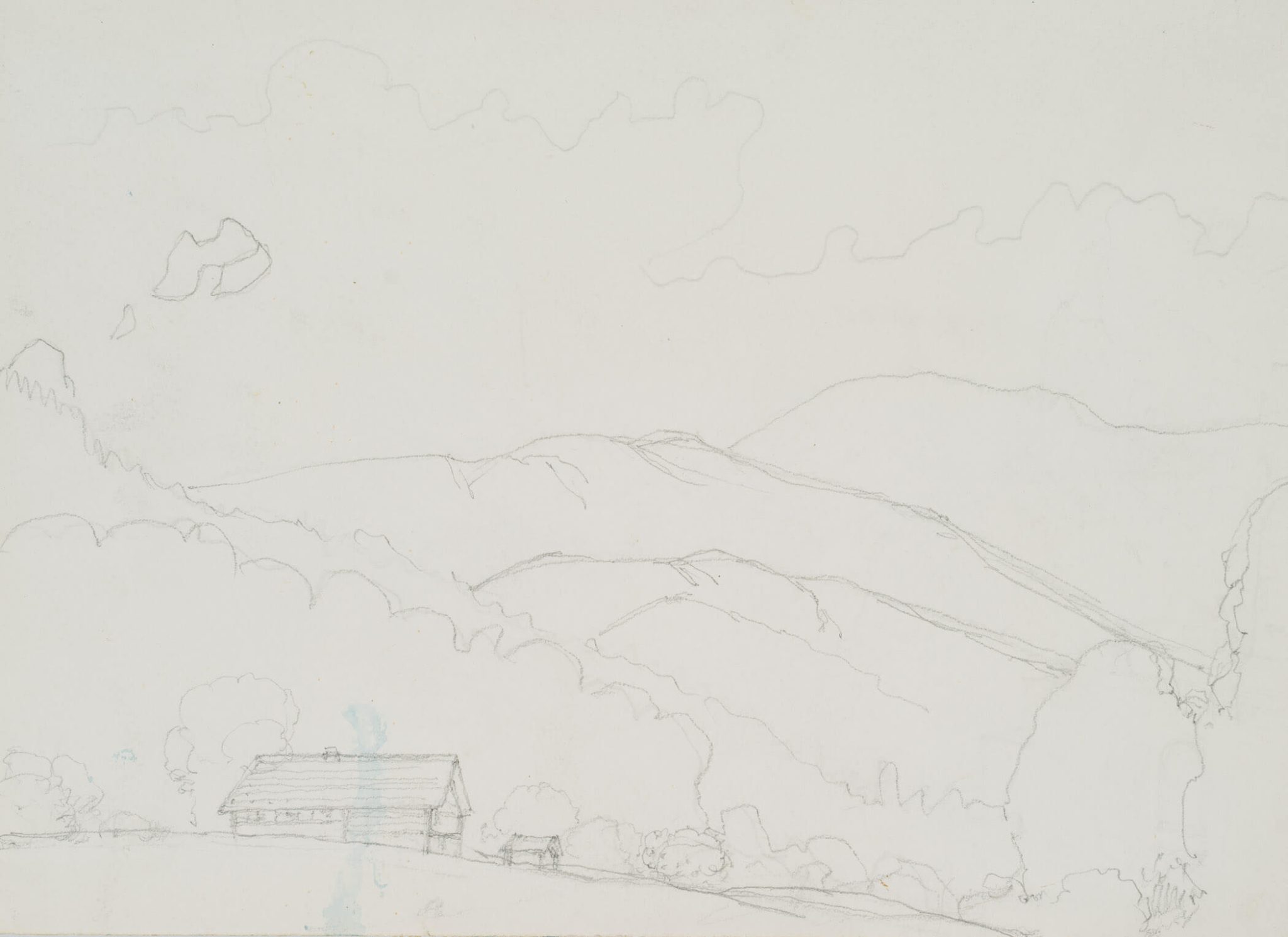 Sanfte Wiesenhügel in den Alpen