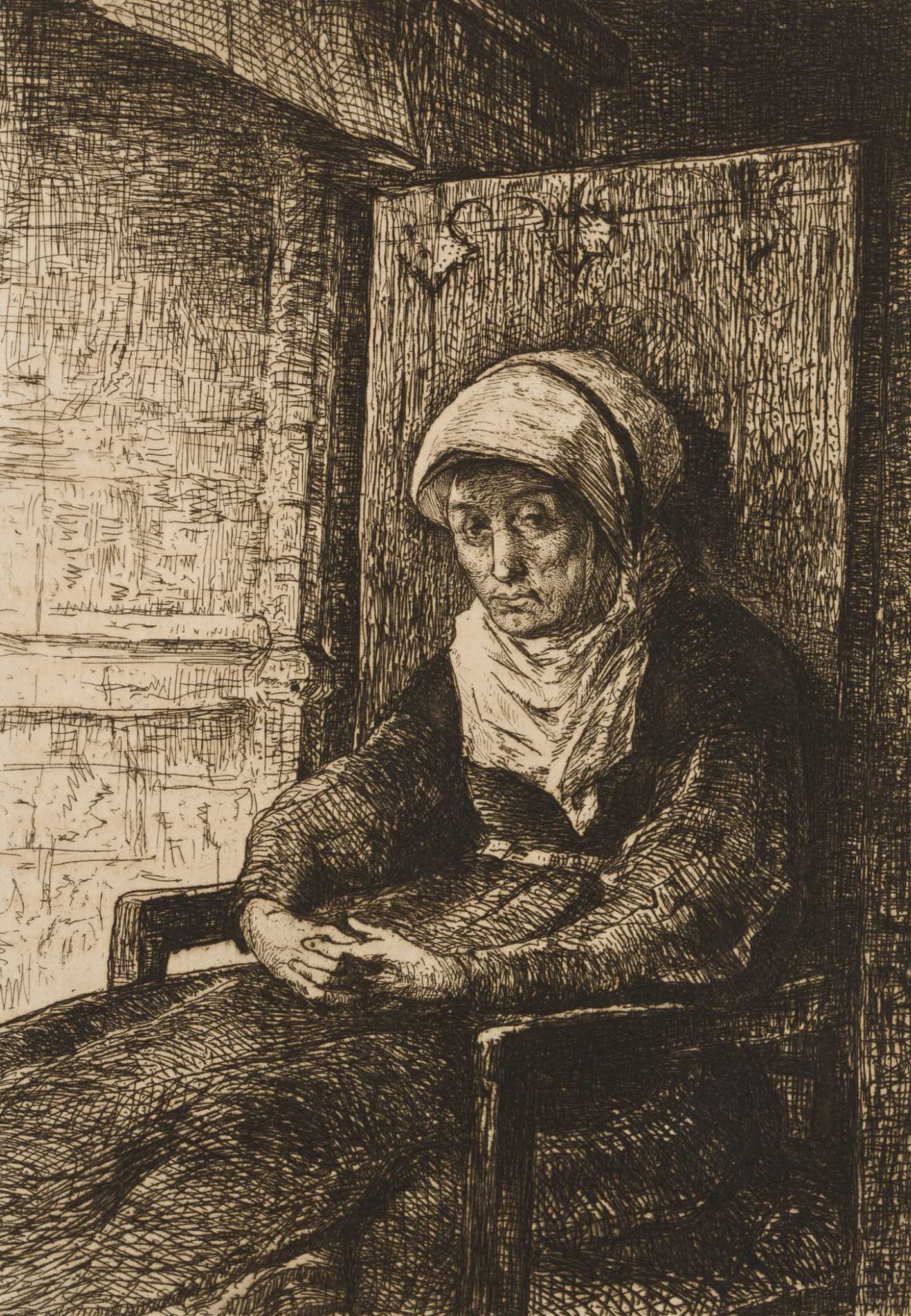 Soetkin. Alte Frau am Fenster