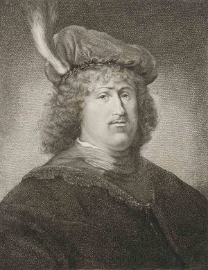 Mann mit Mütze und Umhang