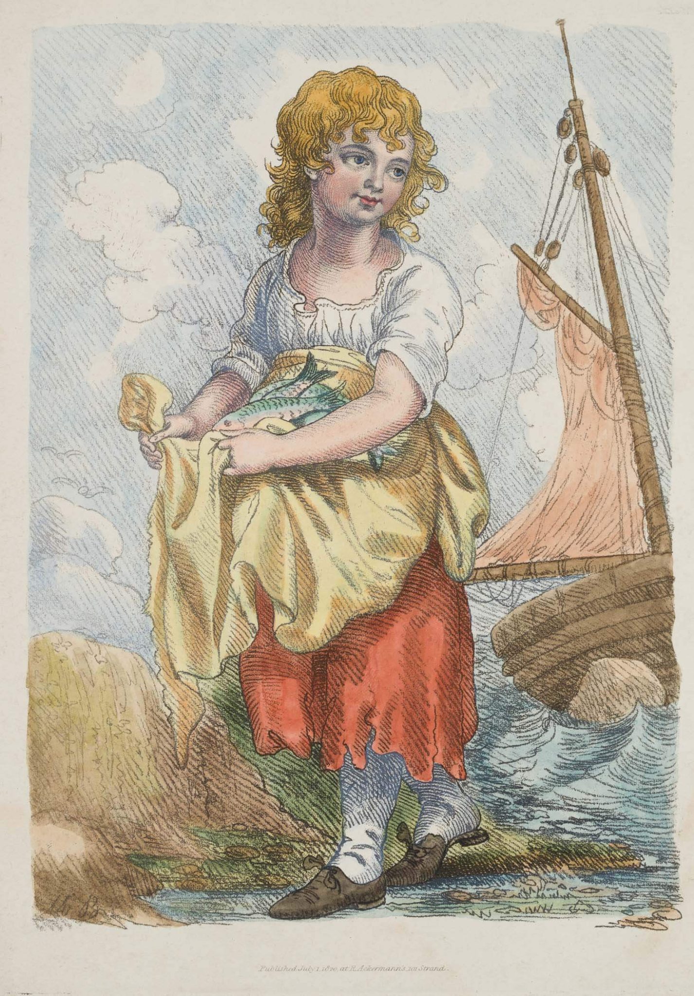Fischermädchen am Meer