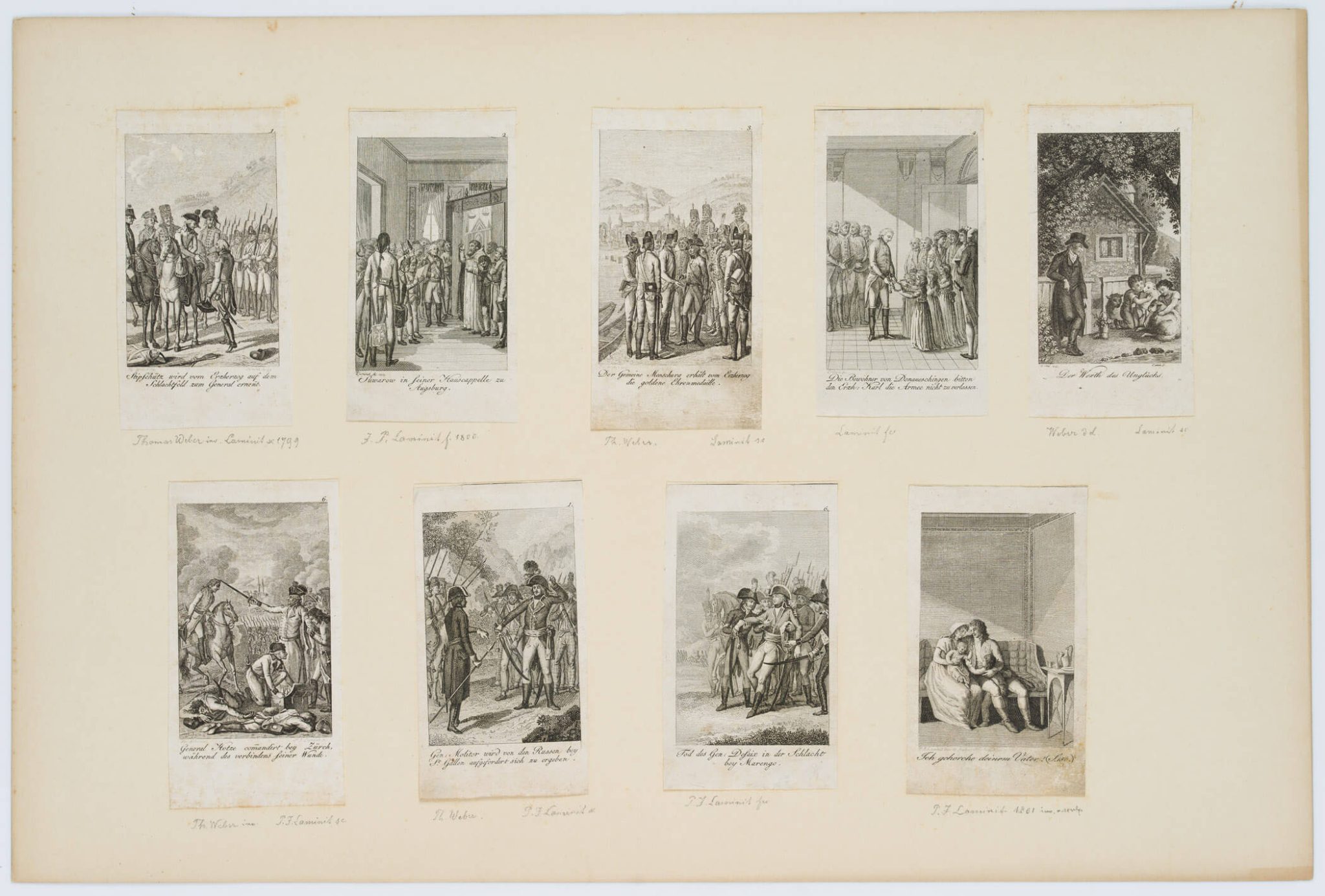 Bogen mit 9 hist. Illust.