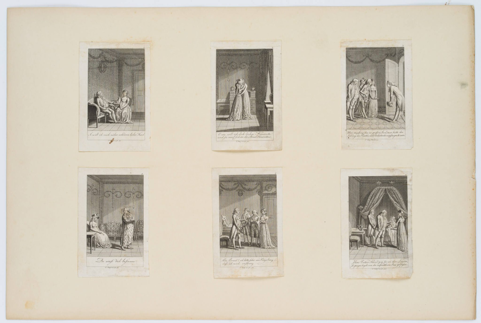 6 Blatt Literarische Illustrationen