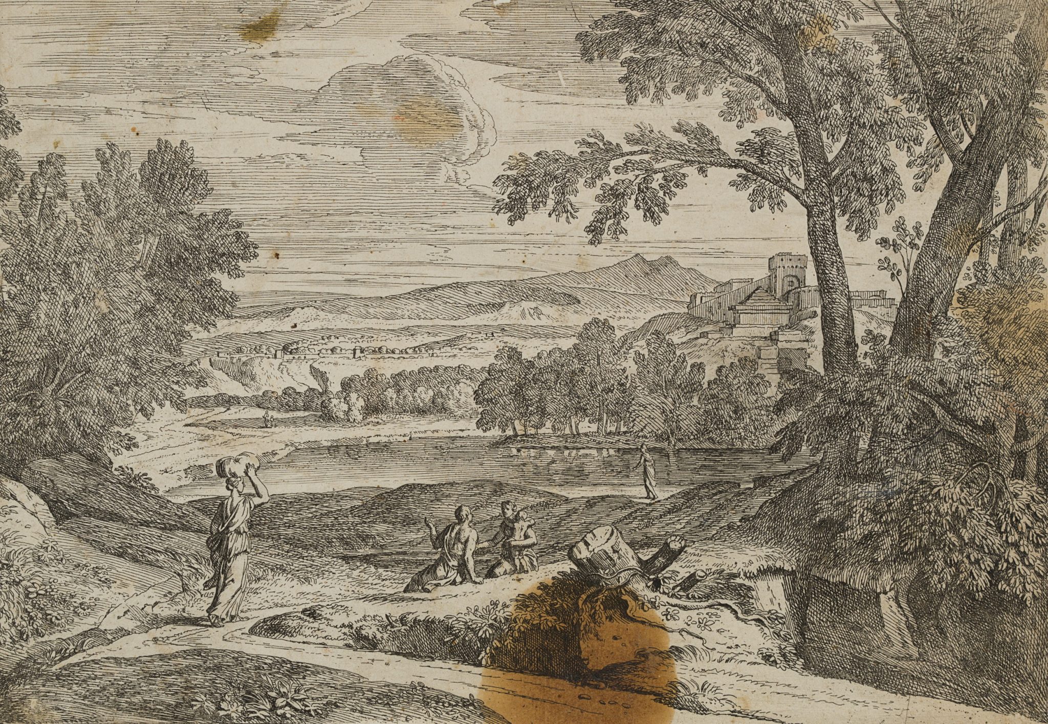 Arkadische Landschaft mit See