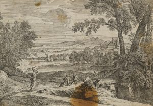 Arkadische Landschaft mit See