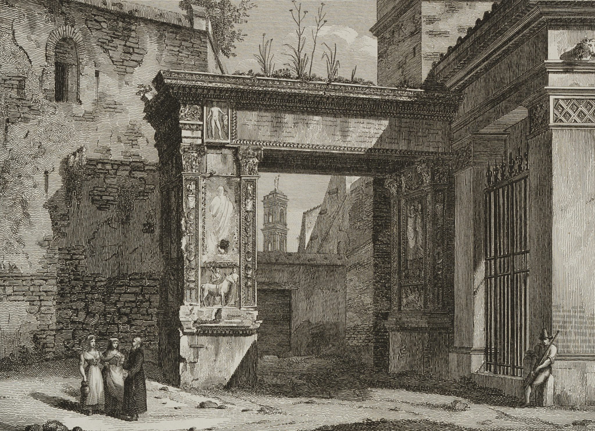 Ansicht des Septimius-Severus-Bogen