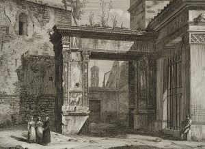 Ansicht des Septimius-Severus-Bogen