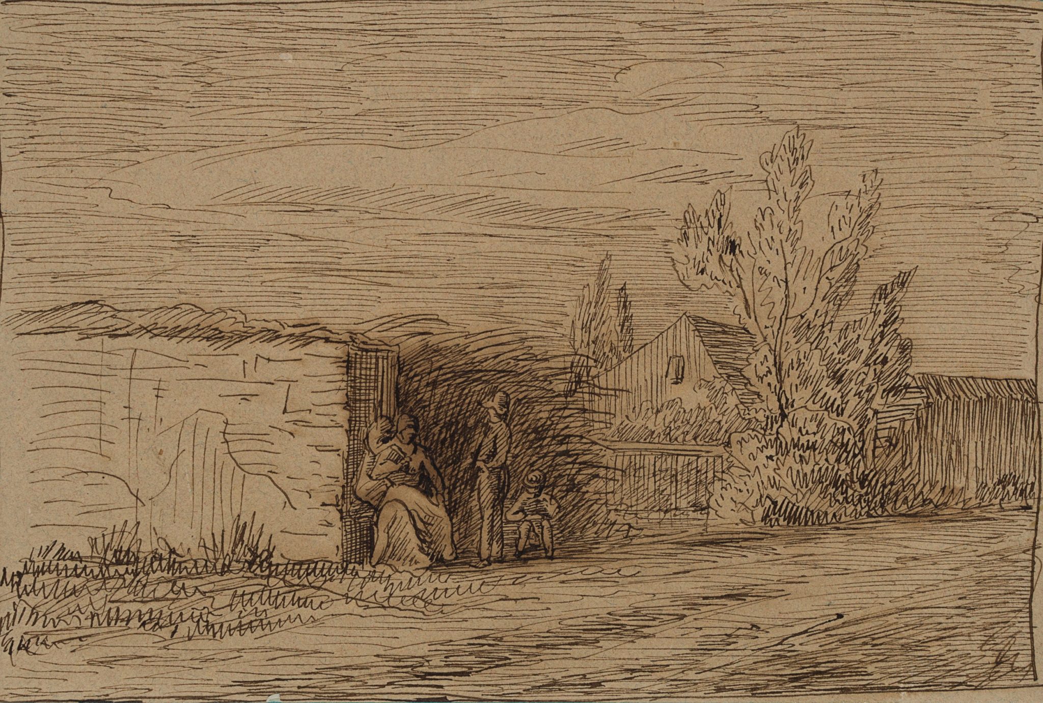 Straße mit Figuren