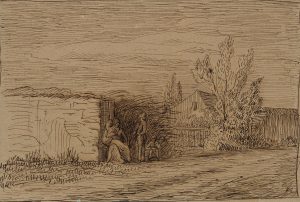 Straße mit Figuren