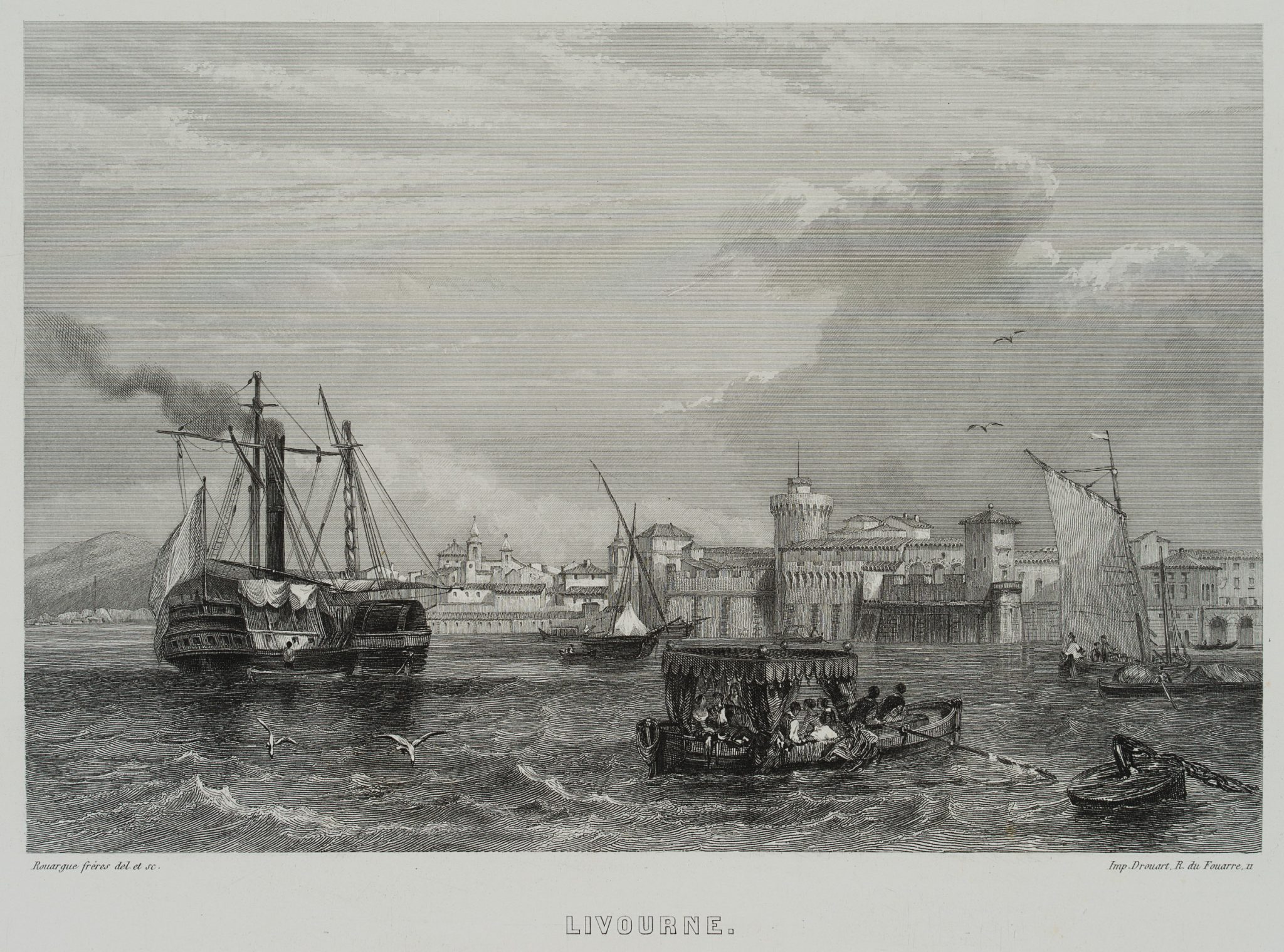 Hafenansicht von Livorno. Toskana