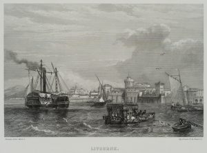 Hafenansicht von Livorno. Toskana