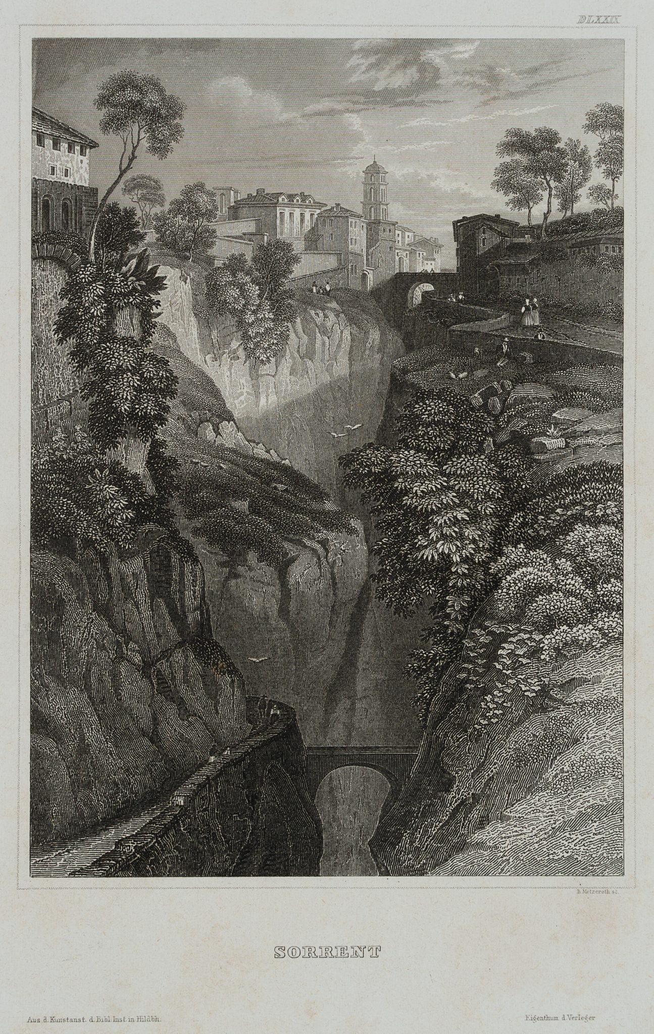 Tal der Mühlen in Sorrent. Romantik