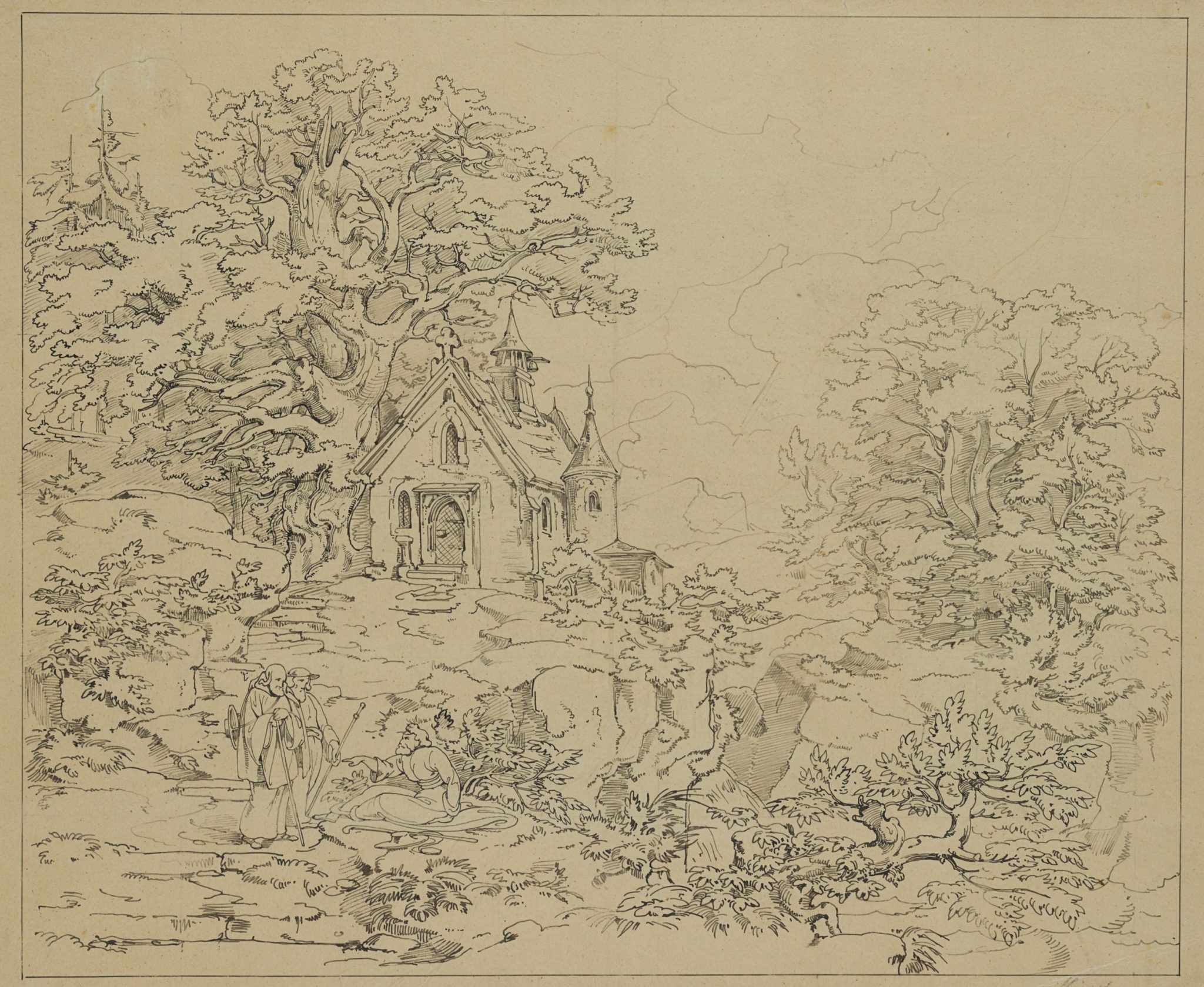 Berglandschaft mit Kapelle