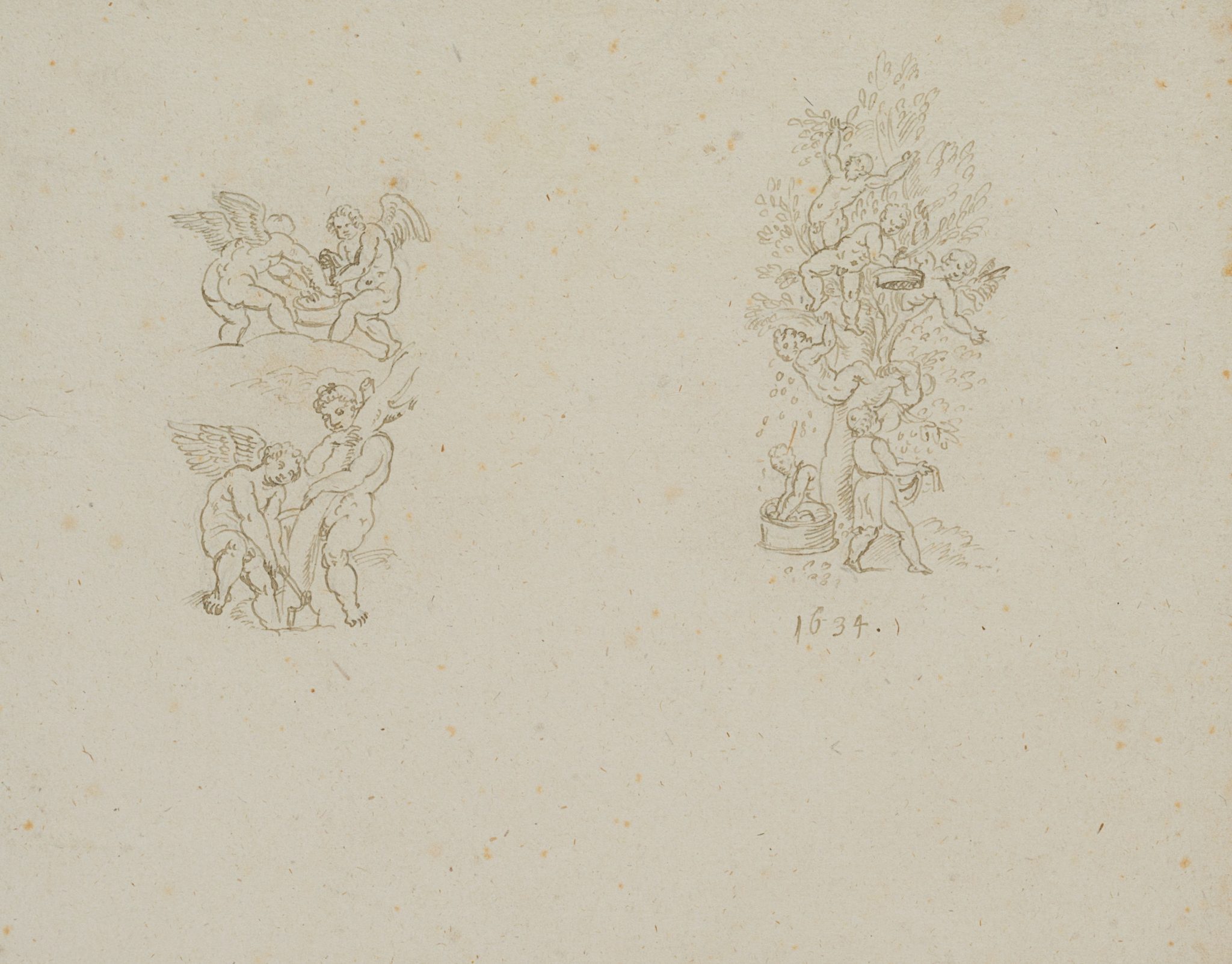 Figurenstudie mit Putten