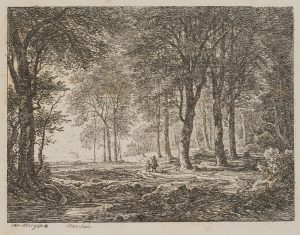 Bayerische Landschaft mit Jäger
