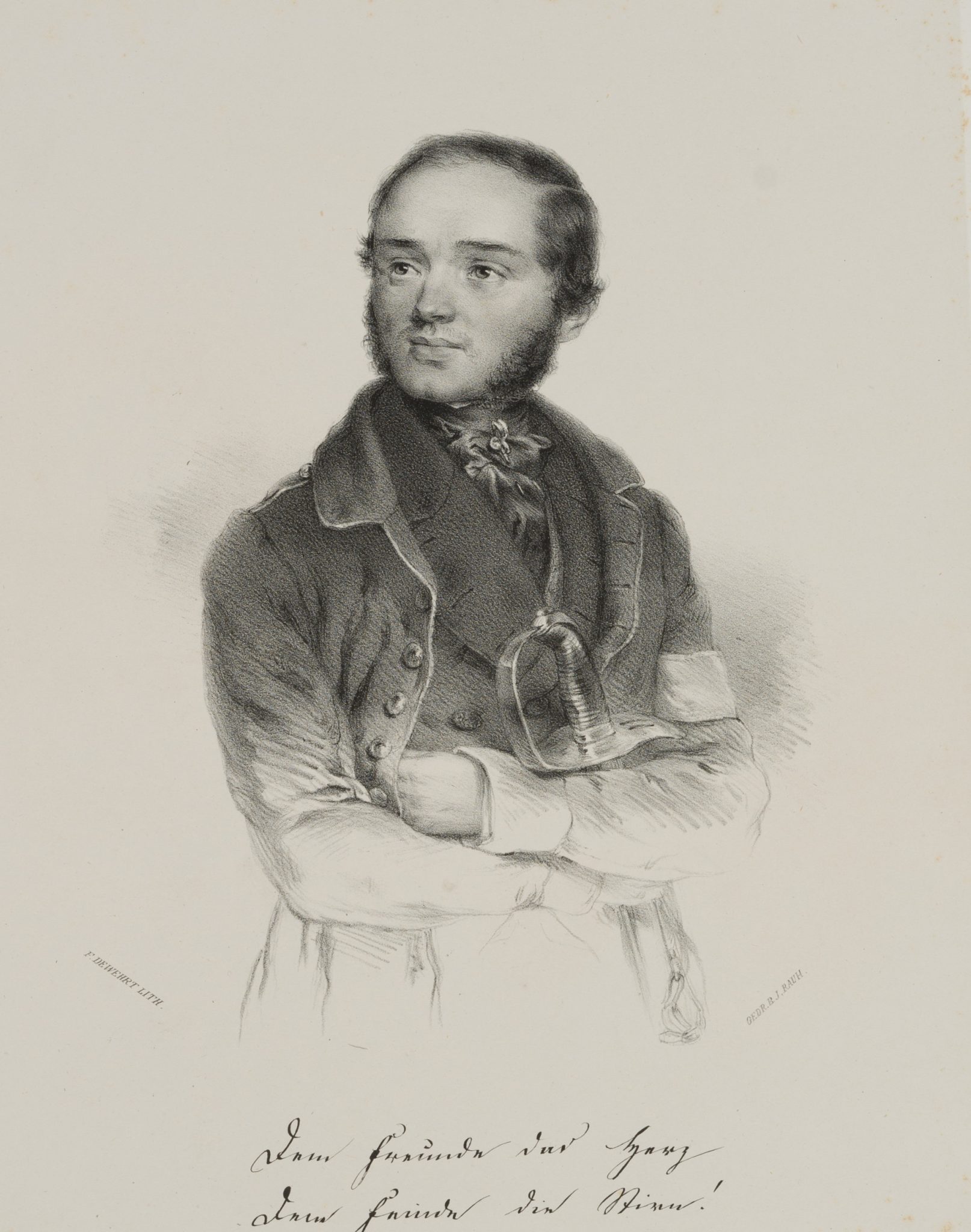 Dr. Obermayer mit Säbel