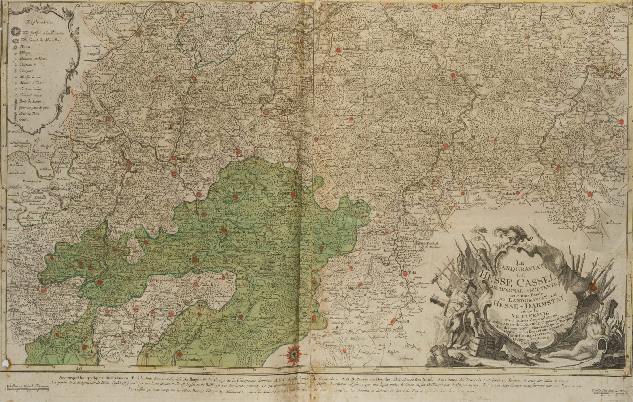 Karte von Landgrafschaft Hessen-Kassel
