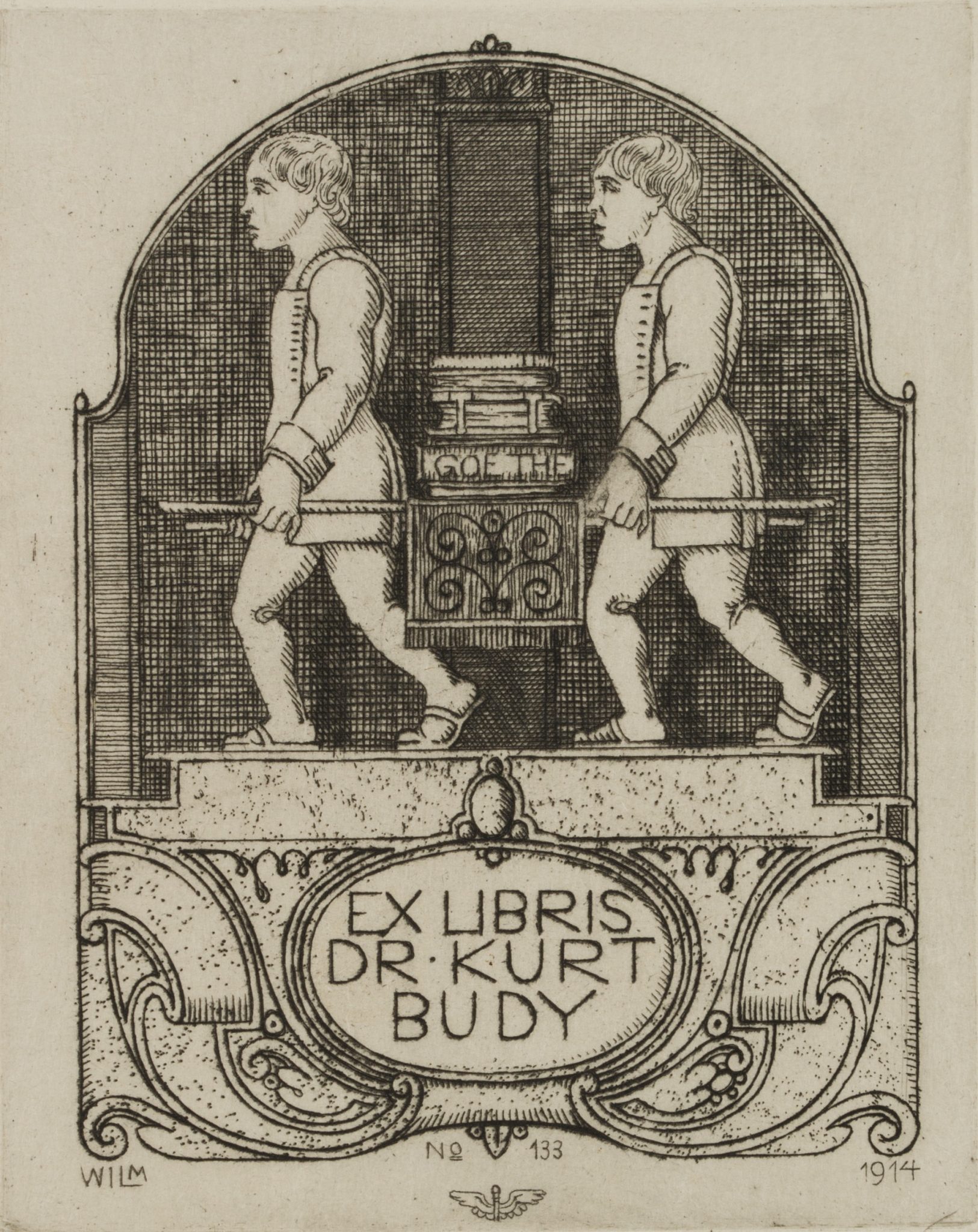 Exlibris des Eigners Dr. Kurt Budy
