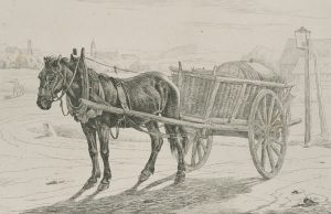 Pferd vor Einspänner