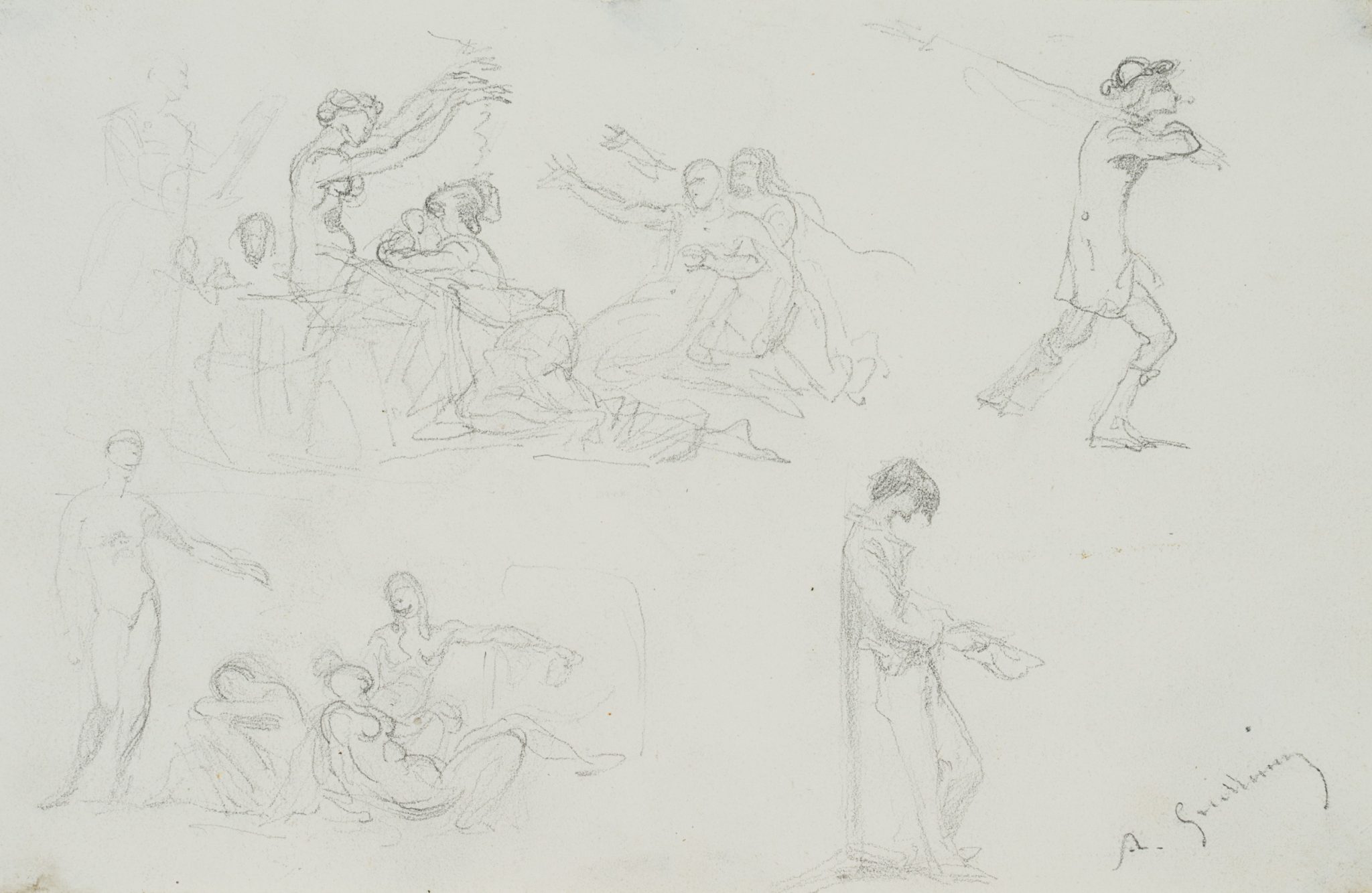 Studienblatt, Allegorische Figuren