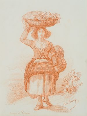 Junge Bäuerin in Tracht, Pyrenäen