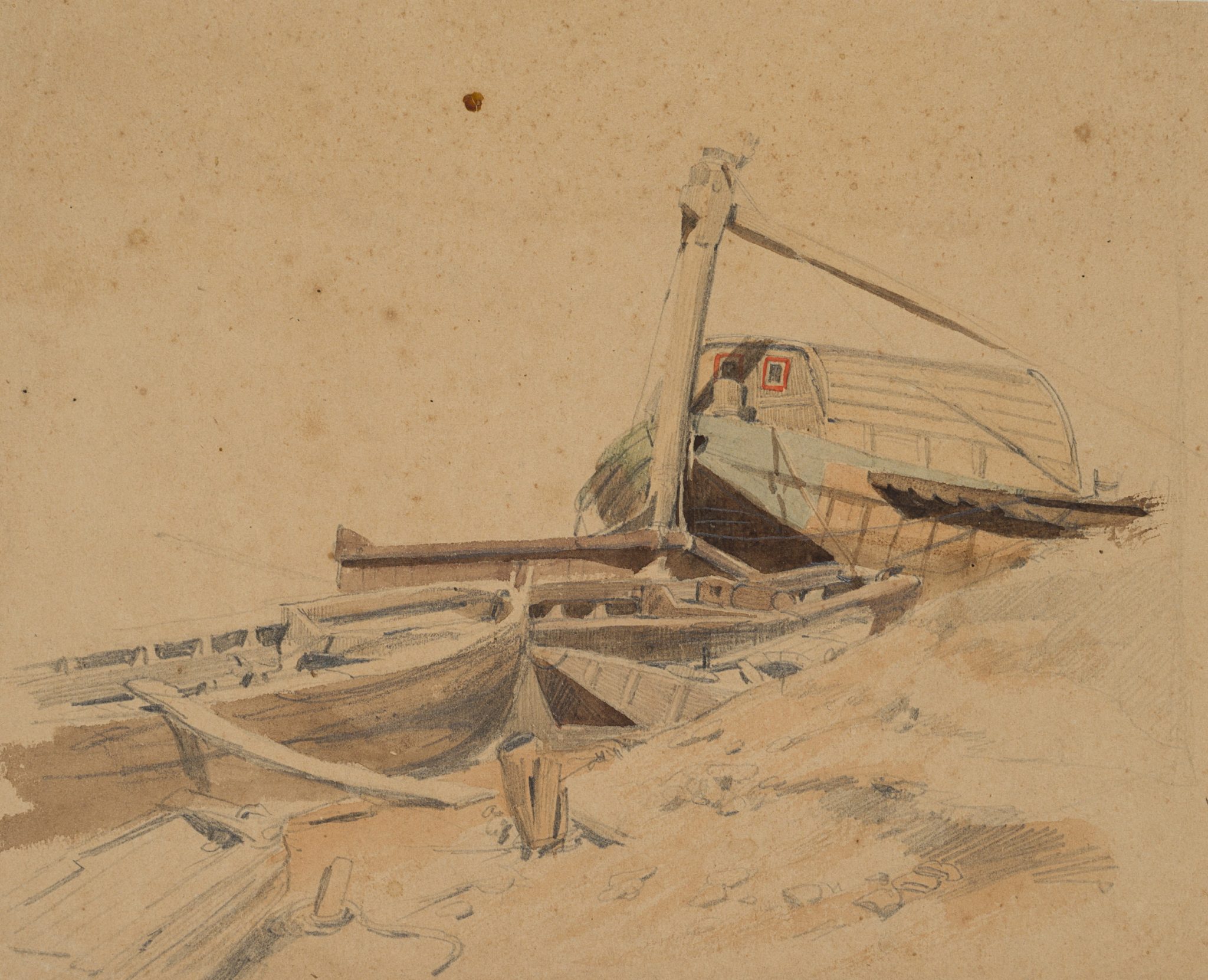 Boote und Kähne am Ufer