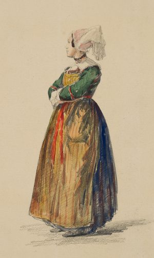 Mädchen in französischer Tracht