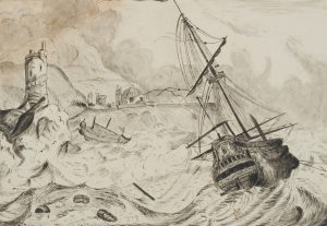 Schiff auf stürmischer See