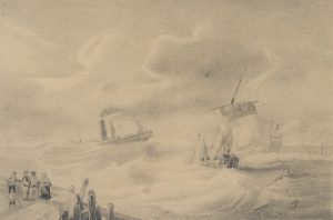 Blick auf eine stürmische See