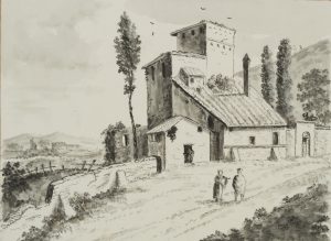Landschaft mit alter Landwarte
