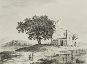 Landschaft mit alter Landwarte