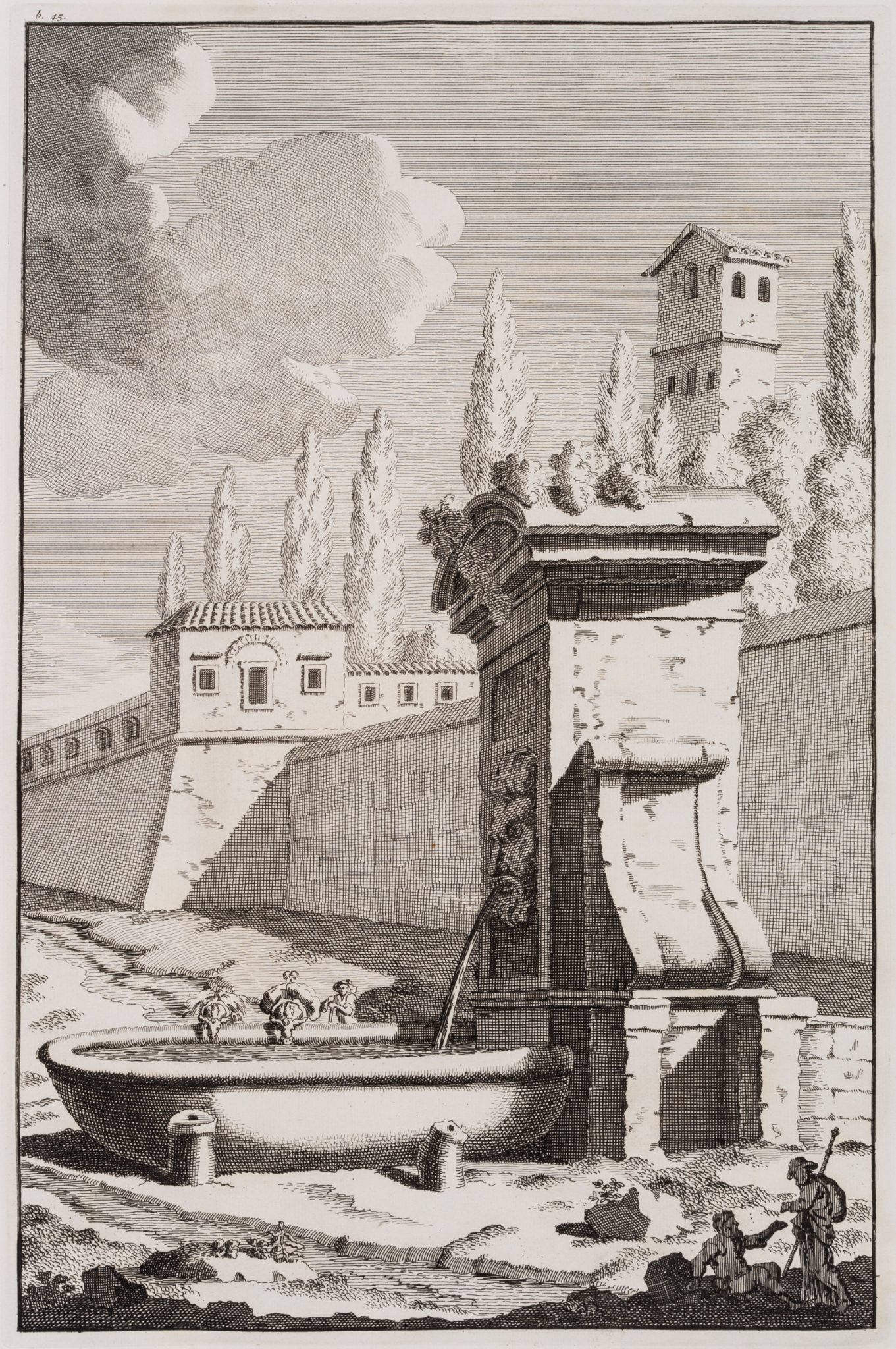 Antiker Brunnen in Rom