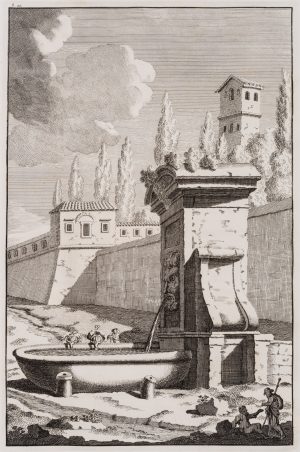 Antiker Brunnen in Rom