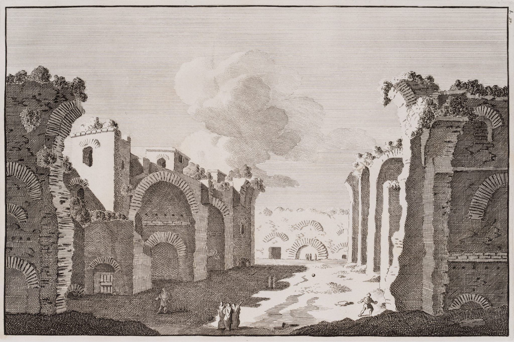 Ballspiel in Caracalla-Thermen, Rom