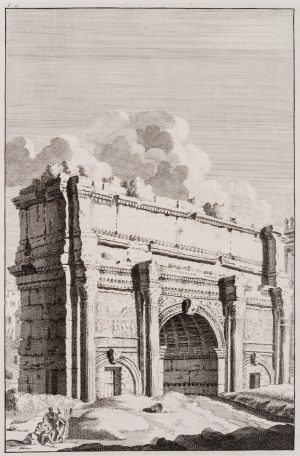 Septimius-Severus-Bogens vor Ausgrabung, Rom
