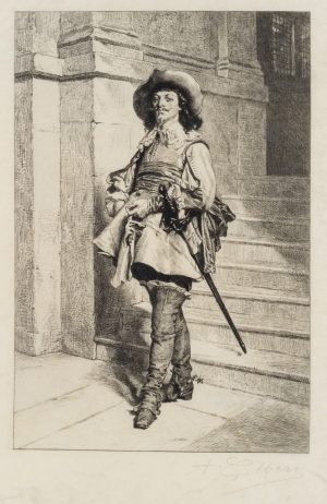 Duellant mit Fehdehandschuh