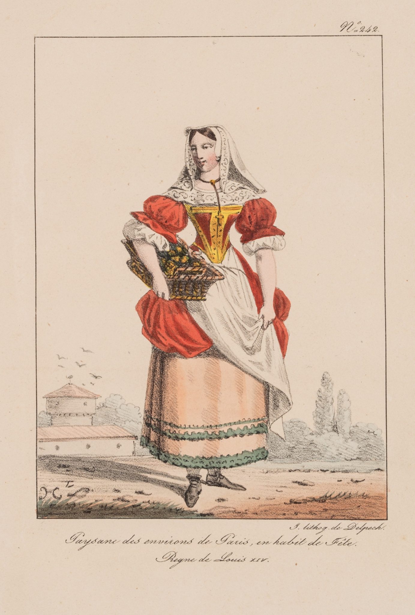 Mädchen in französischer Tracht