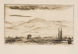 Landschaft mit Pappeln