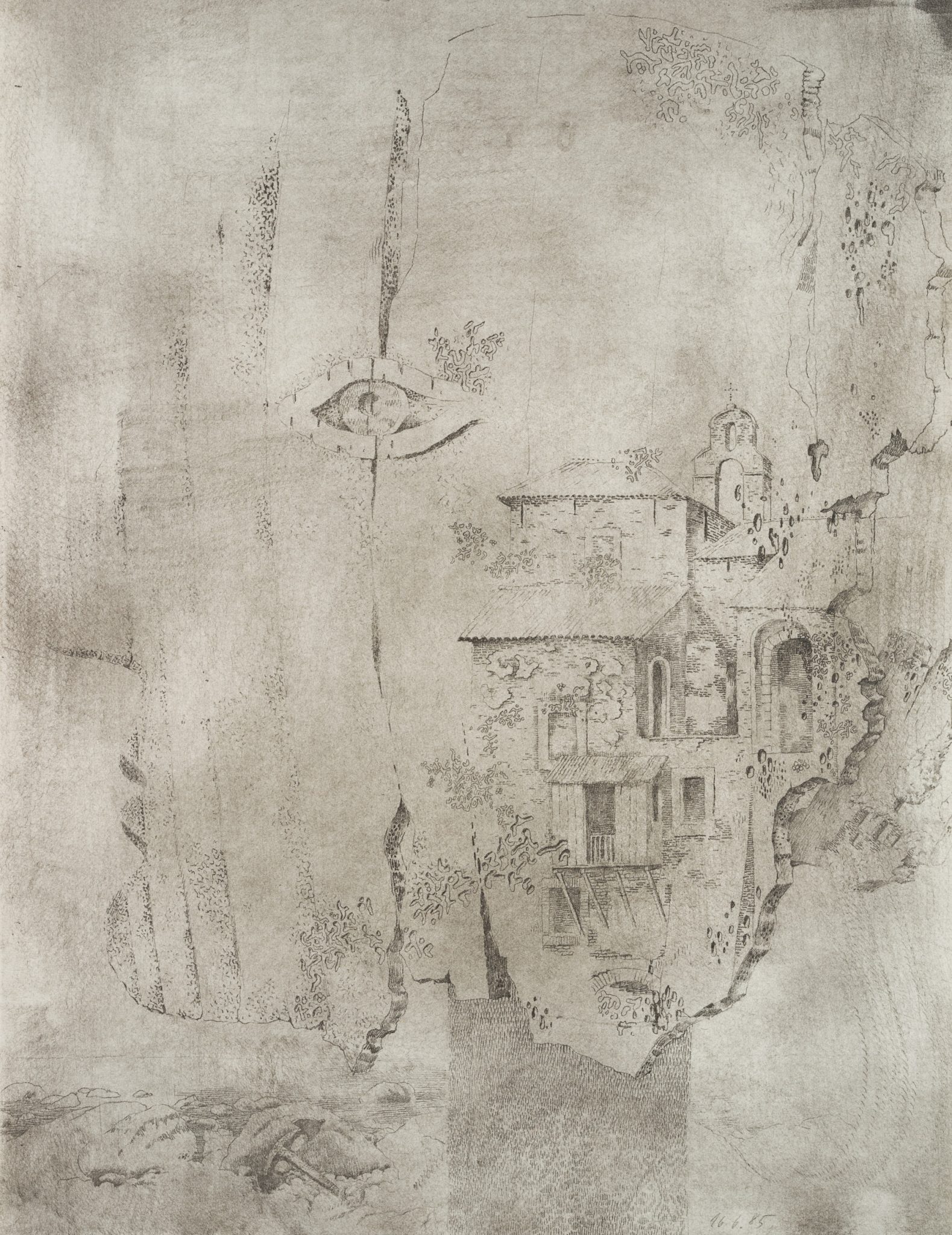 Opt. Täuschung. Gesicht und Architektur