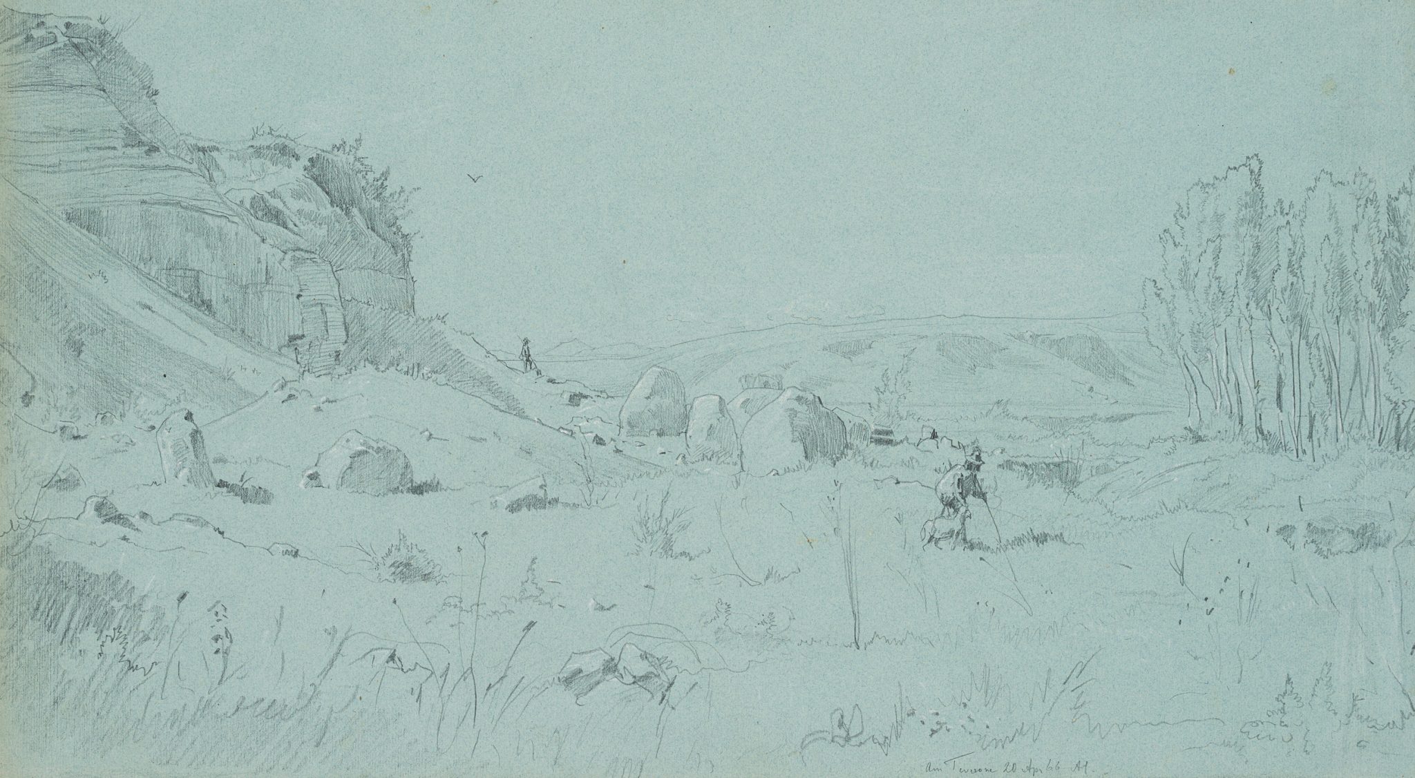 Landschaft am Teverone, Aniene