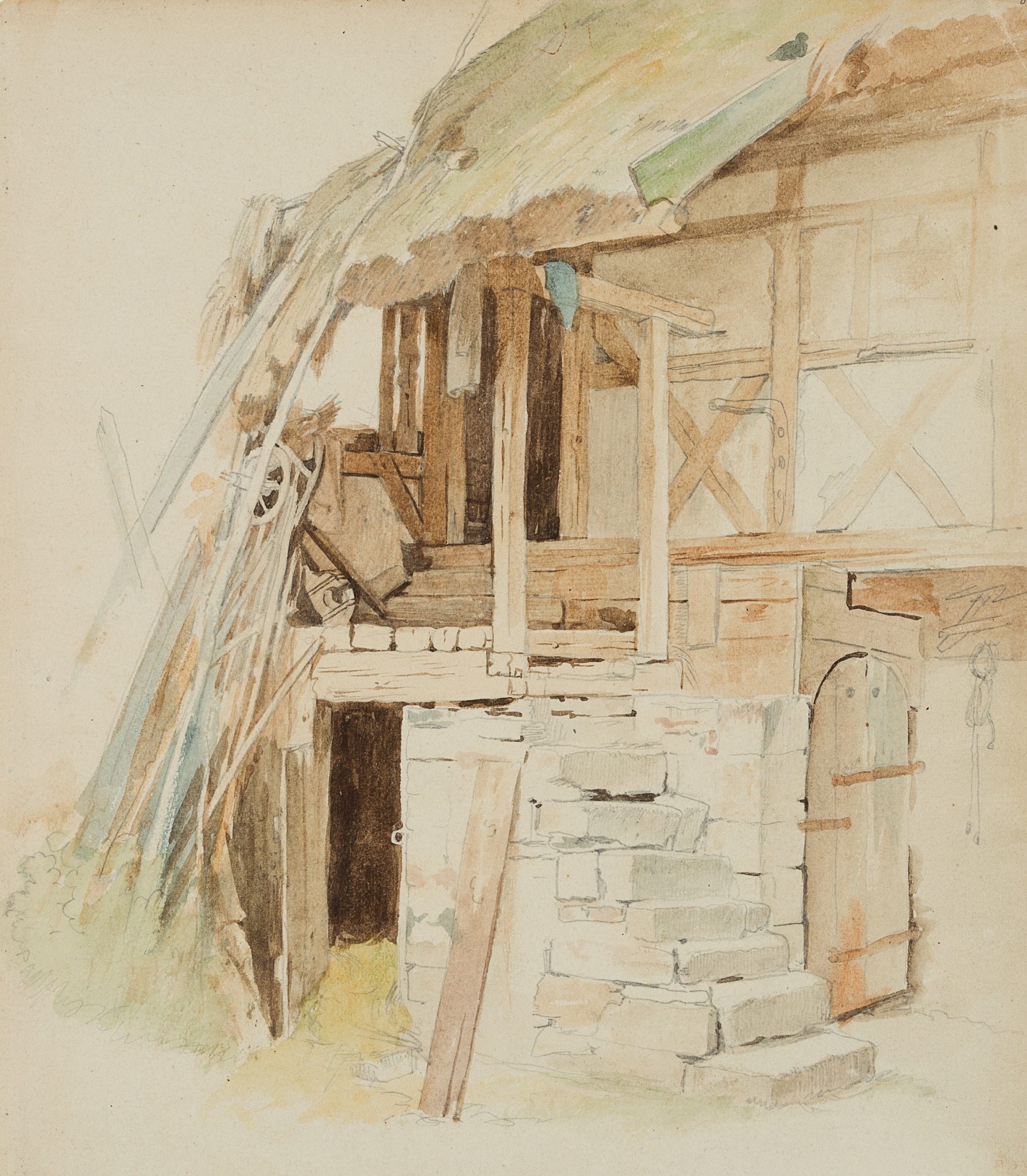 Studie eines Bauernhauses