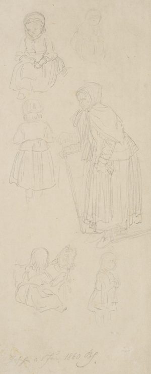 Figurenstudien, Frau und Mädchen
