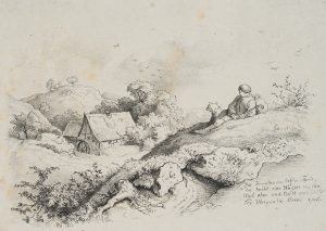 Rastender Wanderer im Mühlental