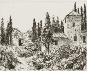 Haus in toskanischer Landschaft