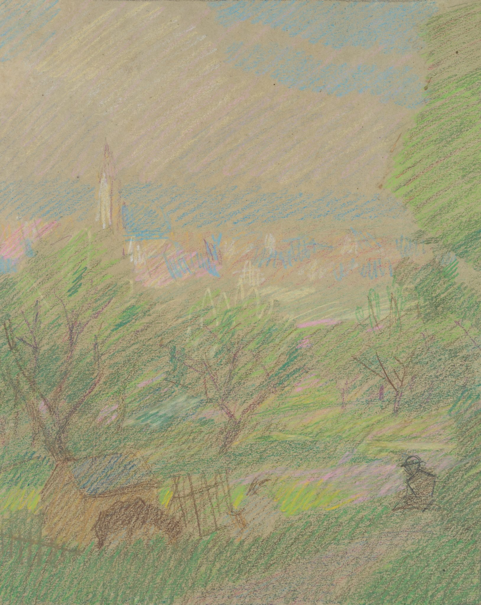 Landschaft mit Wiesen und Felder