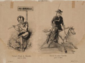 Karikatur. Emile de Girardin als Pan
