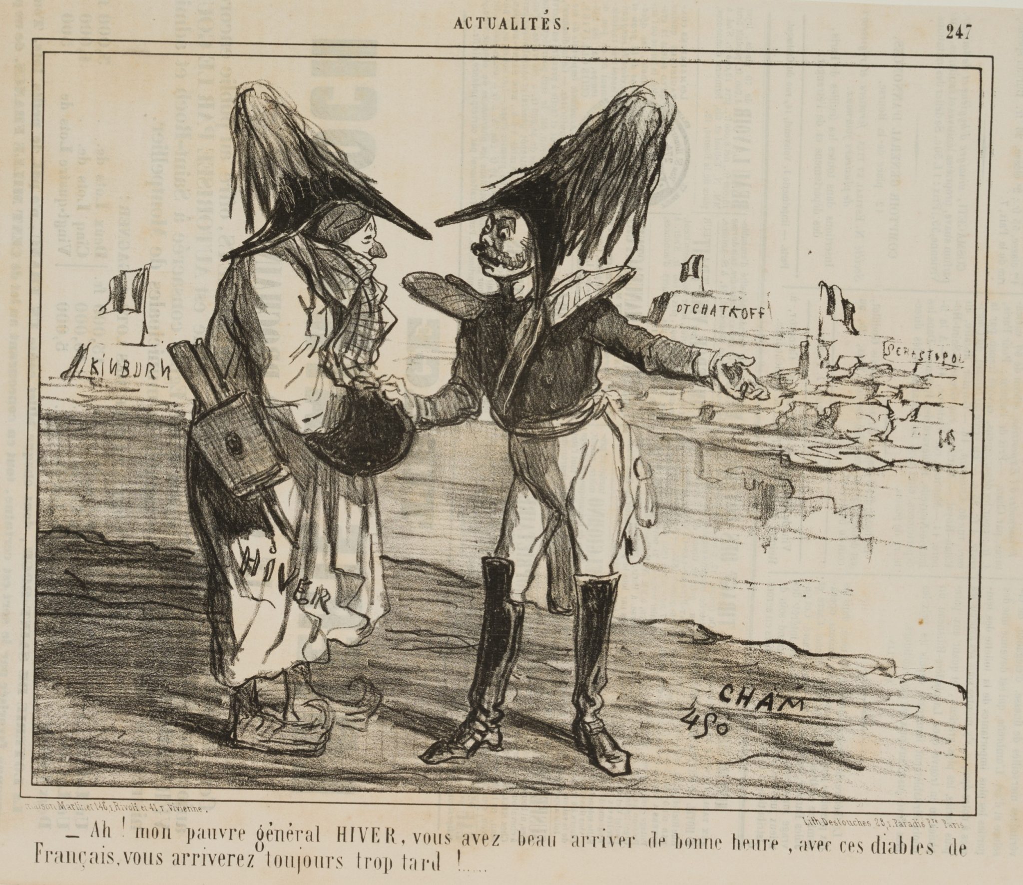 Karikatur. Général Hiver
