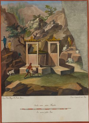 Hirten in Felsenlandschaft
